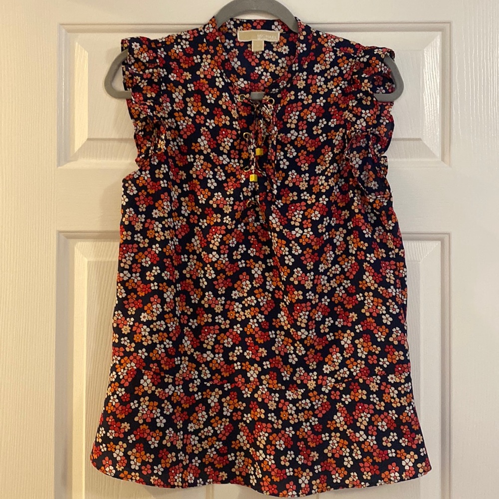 Michael Kors floral top. Size medium.